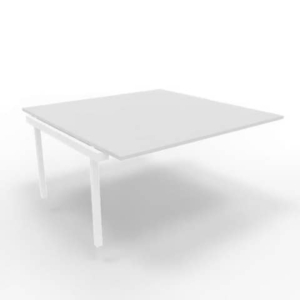 Postazione aggiuntiva bench piano Grigio 160x160xh.75 cm gamba a ponte in acciaio Bianco Practika P3 - ECBIC16-GR-I-0