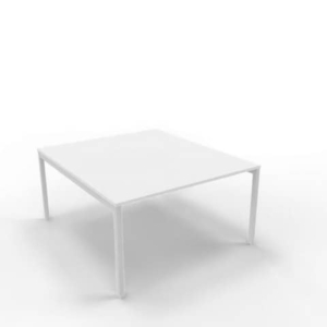Bench piano Grigio 140x160xh.75 cm gamba a ponte in acciaio Argento linea Practika P3 Quadrifoglio - ECBEC14-GR-A-0