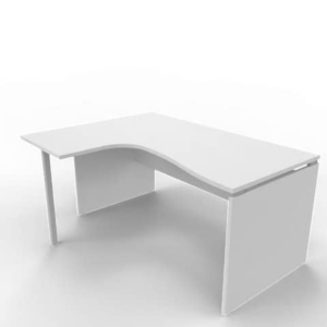 Scrivania angolare sinistra piano Grigio 160x120xh.75 cm fianco a pannello in melaminico Practika P4 ECSLP16S-GR-GR-0