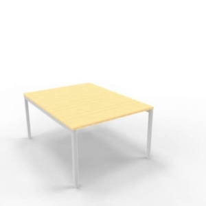 Bench piano Faggio 120x160xh.75 cm gamba a ponte in acciaio Argento linea Practika P3 Quadrifoglio - ECBEC12-FA-A-0