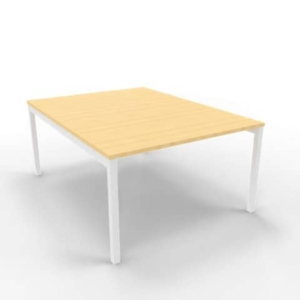 Bench piano Faggio 120x160xh.75 cm gamba a ponte in acciaio Bianco linea Practika P3 Quadrifoglio - ECBEC12-FA-I-0
