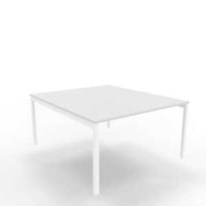 Bench piano Grigio 140x160xh.75 cm gamba a ponte in acciaio Bianco linea Practika P3 Quadrifoglio - ECBEC14-GR-I-0