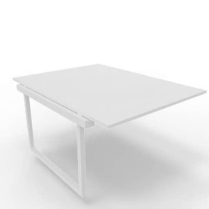 Postazione aggiuntiva bench piano Bianco 120x160xh.75 cm gamba ad anello in acciaio Bianco Practika P2 ECBIA12-BA-I-0