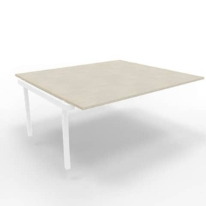 Postazione aggiuntiva bench cemento 180x160xh.75 cm gamba a ponte in acciaio Bianco Practika P3 - ECBIC18-CL-I-0