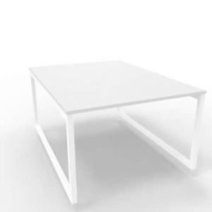 Bench piano Grigio 120x160xh.75 cm gamba ad anello in acciaio Bianco linea Practika P2 Quadrifoglio - ECBEA12-GR-I-0