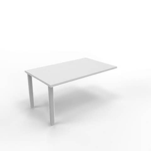 Dattilo scrivania sospeso piano Grigio 100x60xh.75 cm gamba sezione quadrata in acciaio Argento Practika ECDM100-GR-A-0