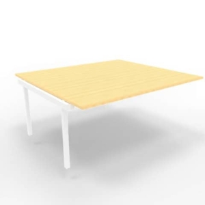 Postazione aggiuntiva bench piano Faggio 180x160xh.75 cm gamba a ponte in acciaio Bianco Practika P3 - ECBIC18-FA-I-0