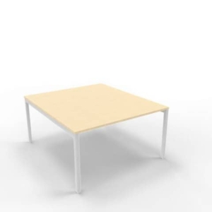 Bench piano Rovere 140x160xh.75 cm gamba a ponte in acciaio Argento linea Practika P3 Quadrifoglio - ECBEC14-RK-A-0