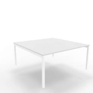 Bench piano Grigio 160x160xh.75 cm gamba a ponte in acciaio Bianco linea Practika P3 Quadrifoglio - ECBEC16-GR-I-0