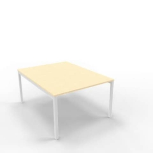 Bench piano Rovere 120x160xh.75 cm gamba a ponte in acciaio Argento linea Practika P3 Quadrifoglio - ECBEC12-RK-A-0