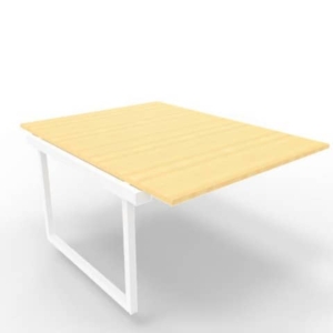 Postazione aggiuntiva bench piano Faggio 120x160xh.75 cm gamba ad anello in acciaio Bianco Practika P2 ECBIA12-FA-I-0