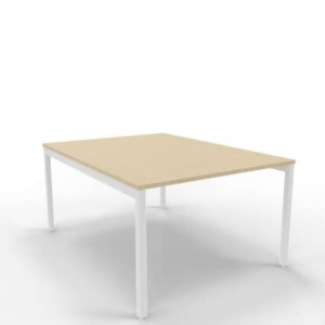 Bench piano Rovere 120x160xh.75 cm gamba a ponte in acciaio Bianco linea Practika P3 Quadrifoglio - ECBEC12-RK-I-0