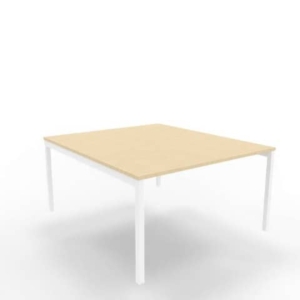 Bench piano Rovere 140x160xh.75 cm gamba a ponte in acciaio Bianco linea Practika P3 Quadrifoglio - ECBEC14-RK-I-0