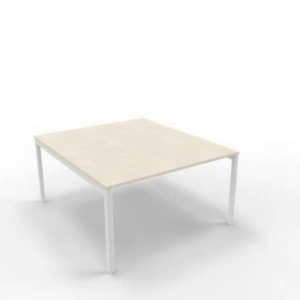 Bench piano cemento 140x160xh.75 cm gamba a ponte in acciaio Argento linea Practika P3 Quadrifoglio - ECBEC14-CL-A-0