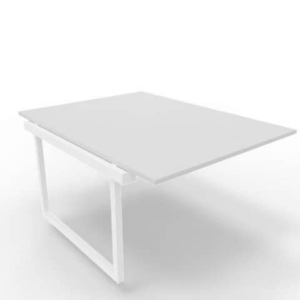 Postazione aggiuntiva bench piano Grigio 120x160xh.75 cm gamba ad anello in acciaio Bianco Practika P2 ECBIA12-GR-I-0