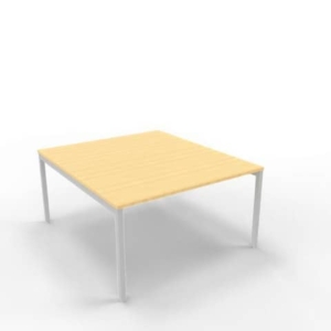 Bench piano Faggio 140x160xh.75 cm gamba a ponte in acciaio Argento linea Practika P3 Quadrifoglio - ECBEC14-FA-A-0