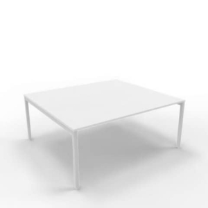 Postazione aggiuntiva bench piano Grigio 180x160xh.75 cm gamba a ponte in acciaio Argento Practika P3 - ECBIC18-GR-A-0