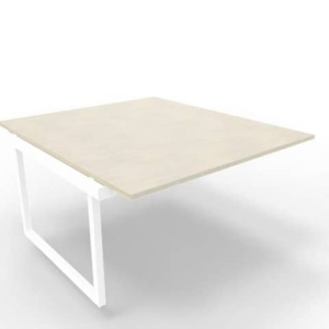 Postazione aggiuntiva bench cemento 140x160xh.75 cm gamba ad anello in acciaio Bianco Practika P2 ECBIA14-CL-I-0
