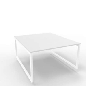 Bench piano Grigio 140x160xh.75 cm gamba ad anello in acciaio Bianco linea Practika P2 Quadrifoglio - ECBEA14-GR-I-0