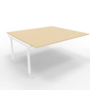 Postazione aggiuntiva bench piano Rovere 180x160xh.75 cm gamba a ponte in acciaio Bianco Practika P3 - ECBIC18-RK-I-0