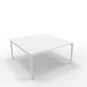Bench piano Grigio 160x160xh.75 cm gamba a ponte in acciaio Argento linea Practika P3 Quadrifoglio - ECBEC16-GR-A-0