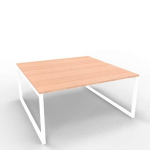 Bench piano Noce canaletto 140x160xh.75 cm gamba ad anello in acciaio Bianco linea Practika P2 - ECBEA14-NO-I-0