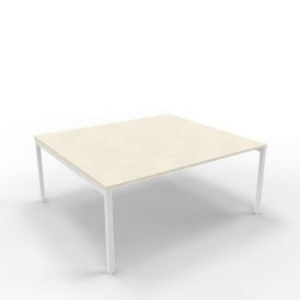 Bench piano cemento 180x160xh.75 cm gamba a ponte in acciaio Argento linea Practika P3 Quadrifoglio - ECBEC18-CL-A-0