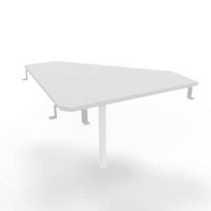 Raccordo 90° piano Grigio 84x84xh.75 cm gamba in acciaio Bianco per scrivanie Practika P3 Quadrifoglio ECRA9003-GR-I-0