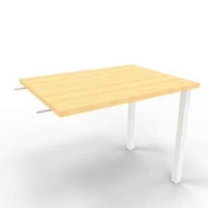 Dattilo scrivania sospeso piano Faggio 80x60xh.75 cm gamba sezione quadrata in acciaio Bianco Practika ECDM080-FA-I-0