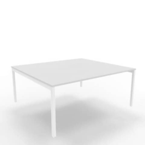 Bench piano Grigio 180x160xh.75 cm gamba a ponte in acciaio Bianco linea Practika P3 Quadrifoglio - ECBEC18-GR-I-0