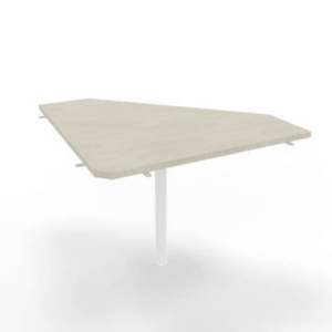 Raccordo 90° piano cemento 84x84xh.75 cm gamba in acciaio Bianco per scrivanie Practika P4 Quadrifoglio ECRA9004-CL-I-0