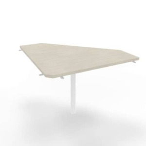 Raccordo 90° piano cemento 84x84xh.75 cm gamba in acciaio Bianco per scrivanie Practika P1 Quadrifoglio ECRA9001-CL-I-0