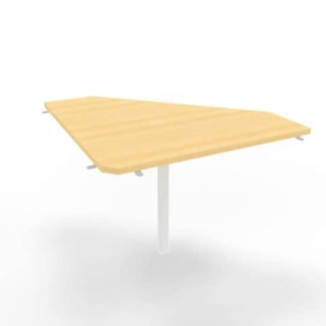 Raccordo 90° piano Faggio 84x84xh.75 cm gamba in acciaio Bianco per scrivanie Practika P1 Quadrifoglio ECRA9001-FA-I-0