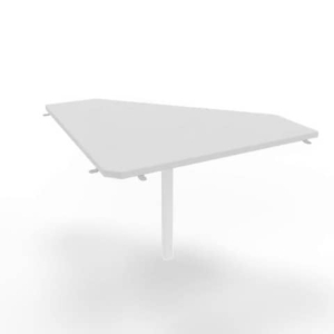 Raccordo 90° piano Grigio 84x84xh.75 cm gamba in acciaio Bianco per scrivanie Practika P1 Quadrifoglio ECRA9001-GR-I-0
