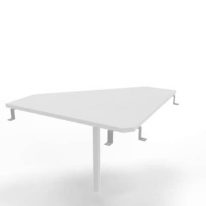 Raccordo 90° piano Bianco 84x84xh.75 cm gamba in acciaio Bianco per scrivanie Practika P3 Quadrifoglio ECRA9003-BA-I-0