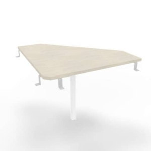 Raccordo 90° piano cemento 84x84xh.75 cm gamba in acciaio Bianco per scrivanie Practika P3 Quadrifoglio ECRA9003-CL-I-0