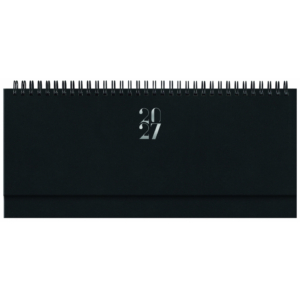 Planning 2027 settimanale c/spirale gommato 29,8x10,5 cm Nero 27-430FT-C01