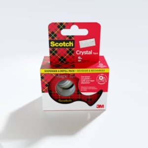 Nastro trasparente Scotch® Crystal con dispenser portatile 19 mm x 7