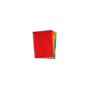 Divisori Donau in presspan 225 g/m² - conf. da 25 x 12 tasti - formato A4 colori assortiti - 330365 - LoveOffice