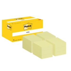 Foglietti riposizionabili Post-it® 38x51 mm - 100 ff/blocchetto - conf. da 12 blocchetti giallo Canary - 653 - LoveOffice