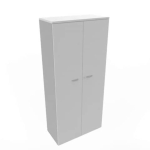 Armadio alto con ante battenti grigio scocca trama antracite 90x45xH.200 cm Practika Quadrifoglio - ECES90S-GR-TA-GR - LoveOffice