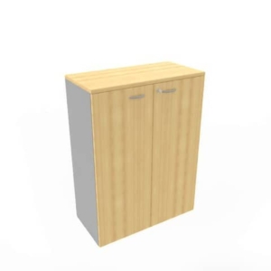 Armadio medio con ante battenti faggio scocca trama antracite 90x45xH.123