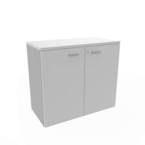 Armadio basso con ante battenti grigio scocca trama antracite 90x45xH.81