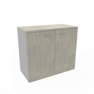 Armadio basso con ante battenti cemento scocca trama antracite 90x45xH.81