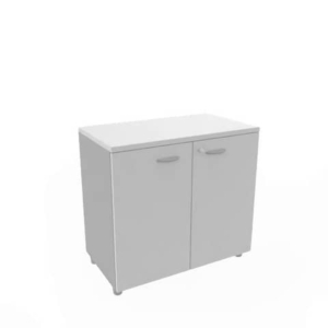Armadio basso altezza scrivania ante grigio scocca antracite 80x45xH.73 cm Practika Quadrifoglio - ECEB80B-GR-TA-GR - LoveOffice