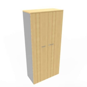 Armadio alto con ante battenti faggio scocca trama antracite 90x45xH.200 cm Practika Quadrifoglio - ECES90S-FA-TA-FA - LoveOffice