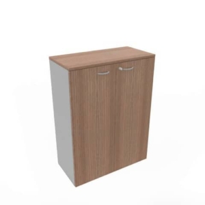 Armadio medio con ante noce canaletto scocca trama antracite 90x45xH.123