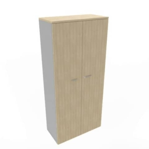 Armadio alto con ante battenti rovere scocca trama antracite 90x45xH.200 cm Practika Quadrifoglio - ECES90S-RK-TA-RK - LoveOffice