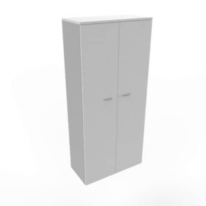 Armadio alto con ante basse grigio scocca trama antracite 90x45xH.200 cm Practika Quadrifoglio - ECEB90S-GR-TA-GR - LoveOffice