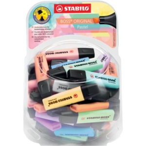 Espositore 60 evidenziatori Stabilo Boss® Original Pastel - colori assortiti pastello - 70/60-04 - LoveOffice